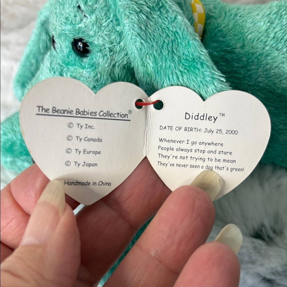 Ty Original Beanie Baby Diddley the Dog 2000 - Picture 3 of 7